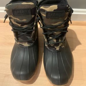 Euc camo sperry duck boots